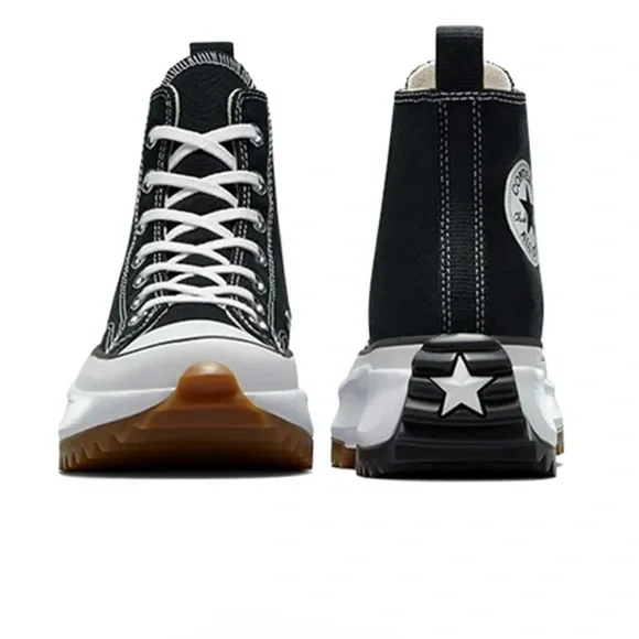 Converse Run Star Hike Canvas Platform Lugged High Top Sneakers Black W 7.5 M 6 - Picture 15 of 15